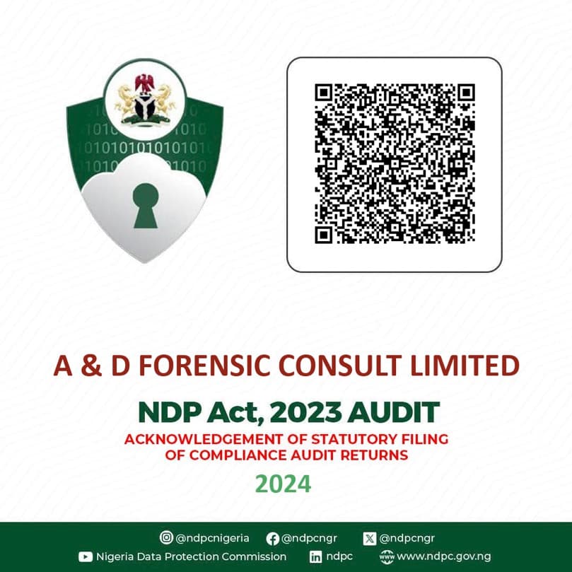 NDPR audit certificate for 2024